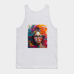 Colorful ophthalmologist valentines abstract ,brafdesign Tank Top